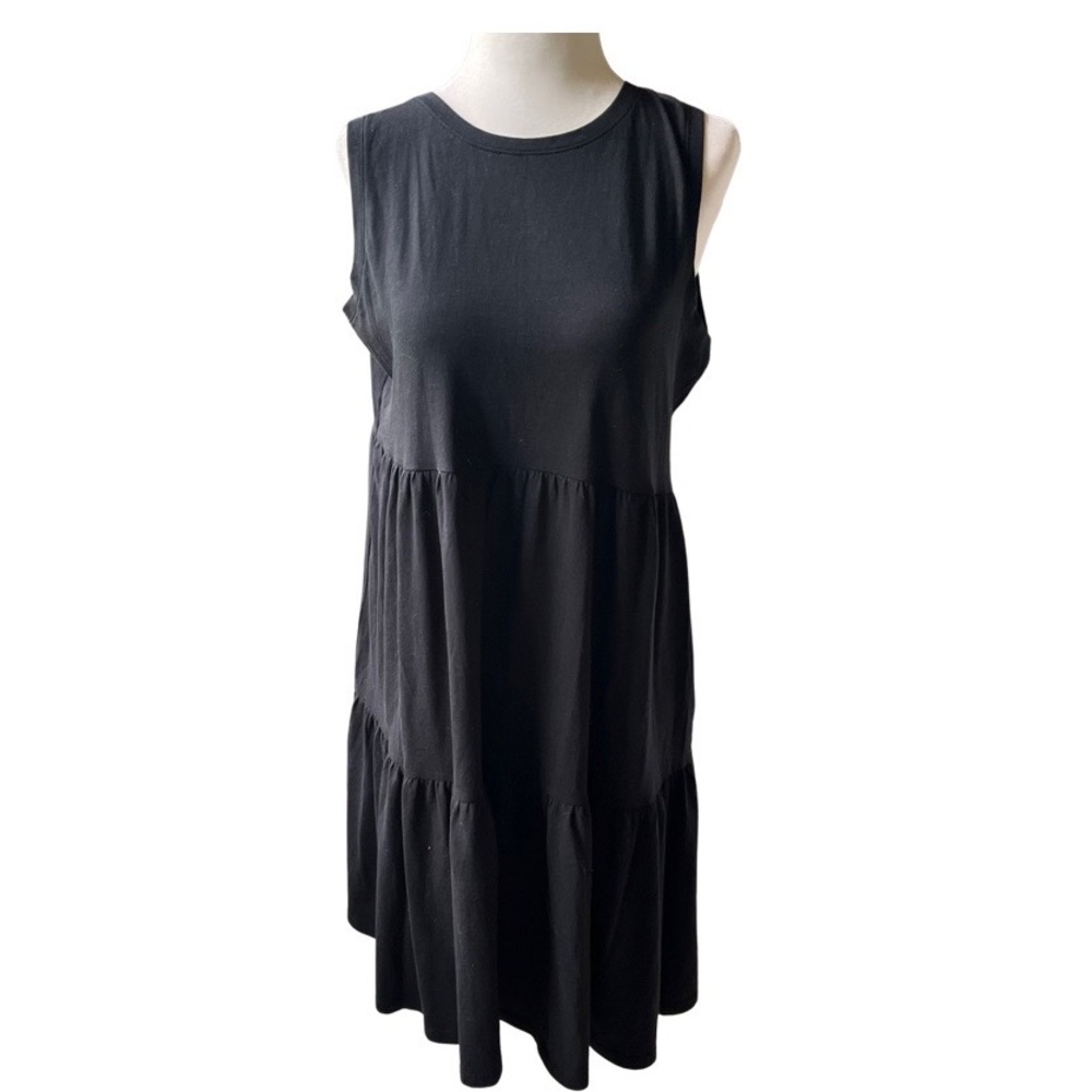 J crew cotton dress (black, small/medium)
